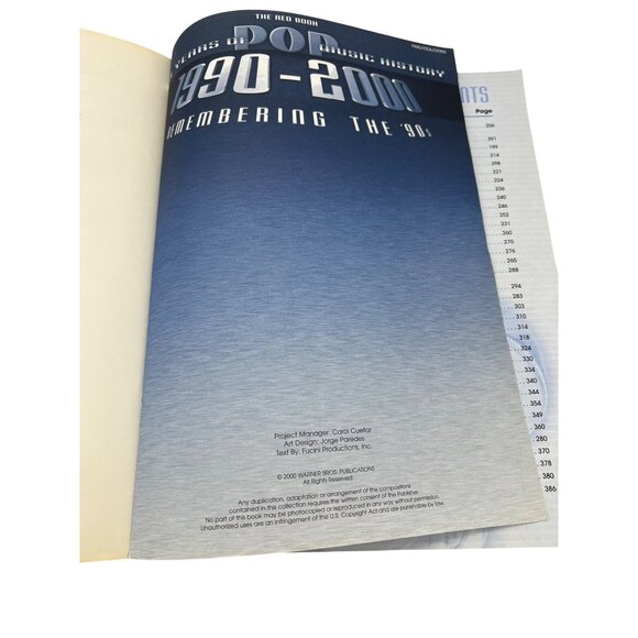 Ten Years Of Pop Music History 1990–2000 Red Book Piano/Vocal/Chords Songbook WB - Picture 3 of 10